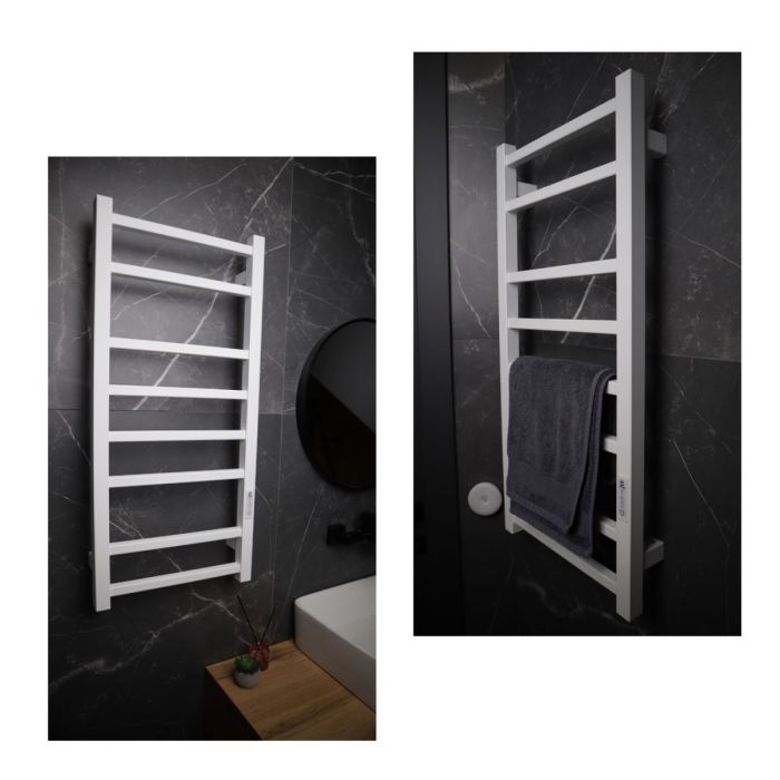 Рушникосушарка електрична Carino LUCA з контроллером Білий мат 790*370