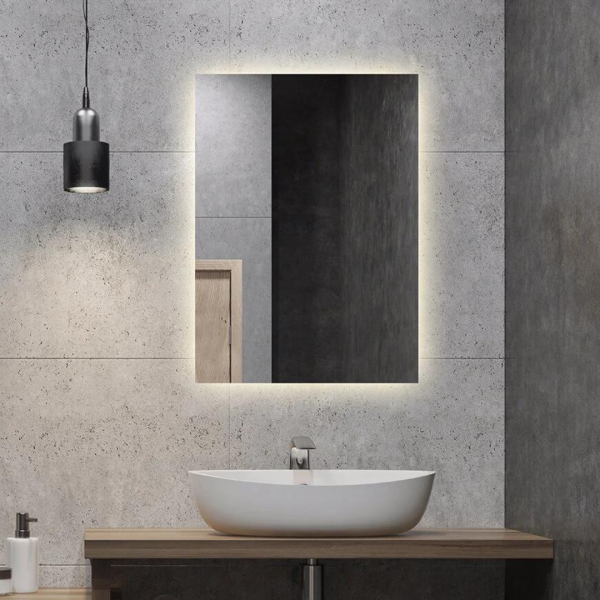 Дзеркало LED прямокутне з фоновим підсвічуванням 50х70 см